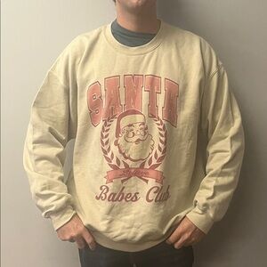 Santa Babes Club Beige Sweatshirt